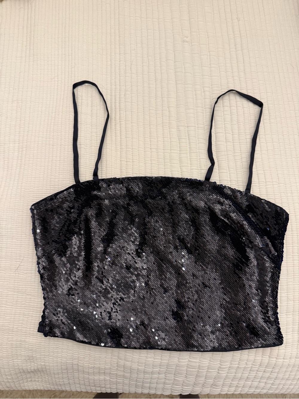 J Crew Collection Navy Sequin Cami Top